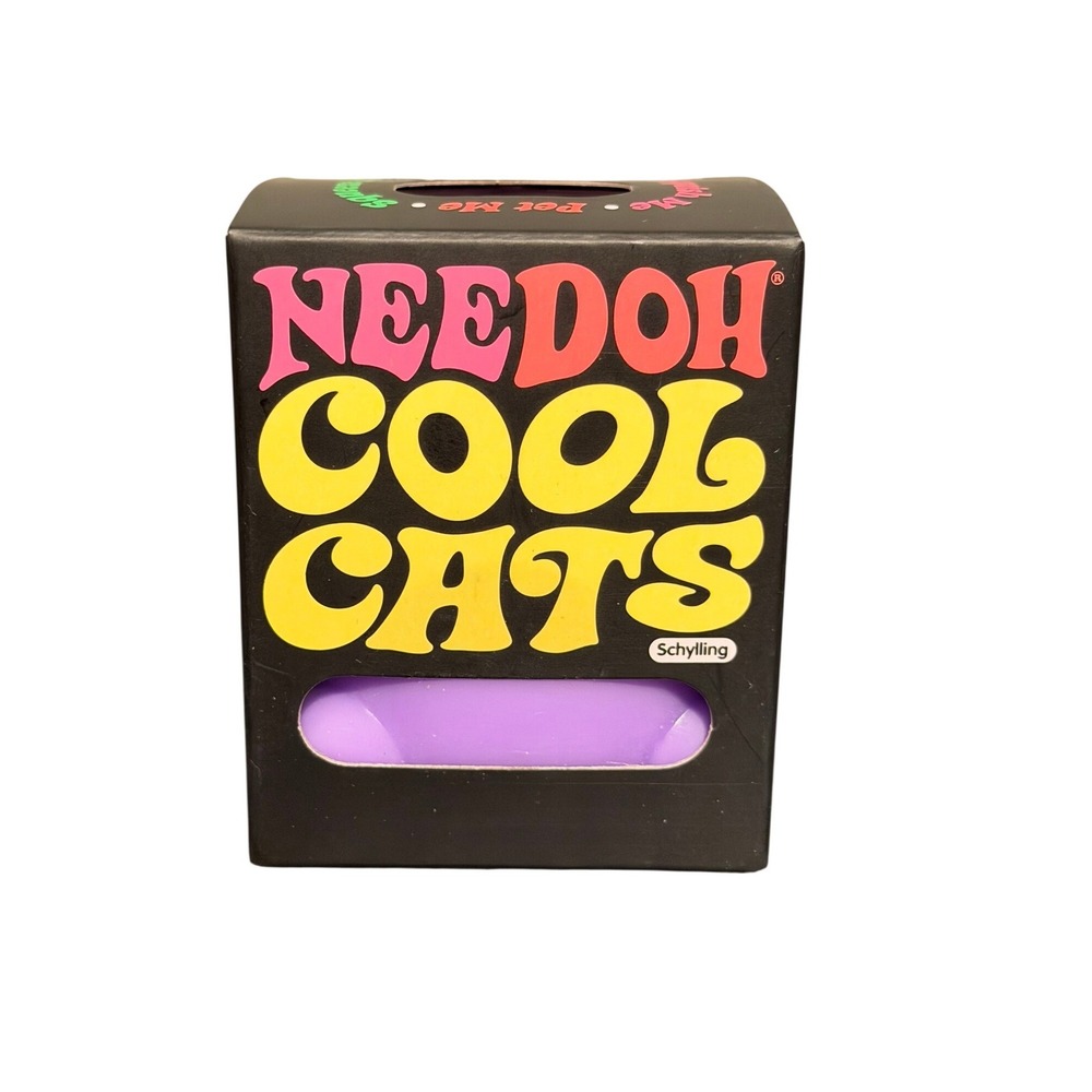 Schylling NeeDoh Cool Cats Purple Squishy Stress Toy Fidget NEW